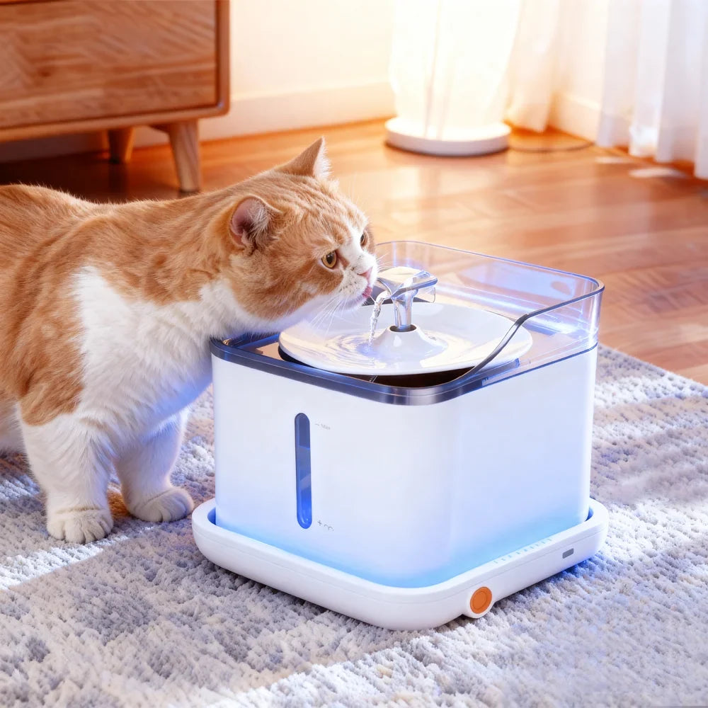 Automatic WiFi Smart Water Fountain Stainless Steel Water Dispenser for Cats & Dogs