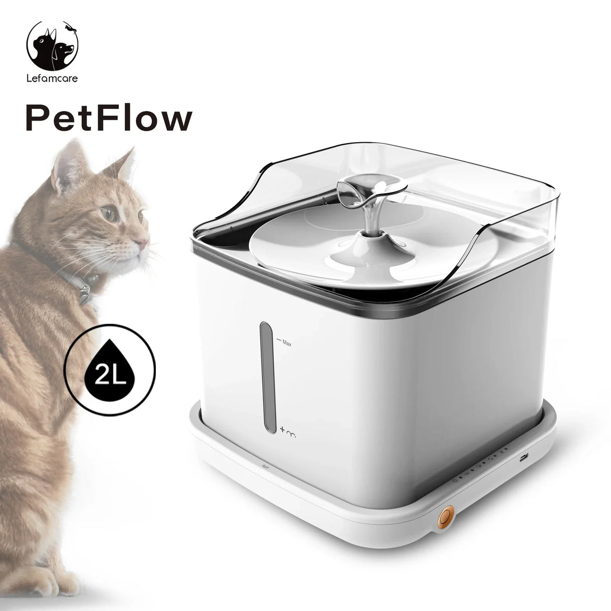 Automatic WiFi Smart Water Fountain Stainless Steel Water Dispenser for Cats & Dogs